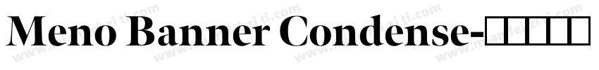 Meno Banner Condense字体转换